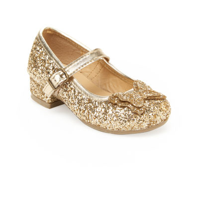 gold mary jane shoes