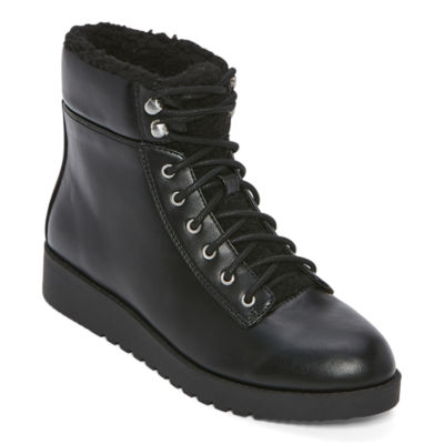 a.n.a Womens Francisco Lace Up Boots Flat Heel