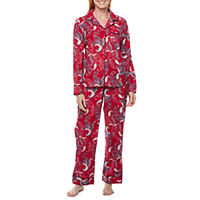 Liz Claiborne 2-Pieces Flannel Womens Long Sleeve Pant Pajama Set (in 5 colors)