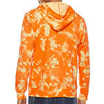 Orange Fanta Mens Long Sleeve Tie-Dye Hoodie