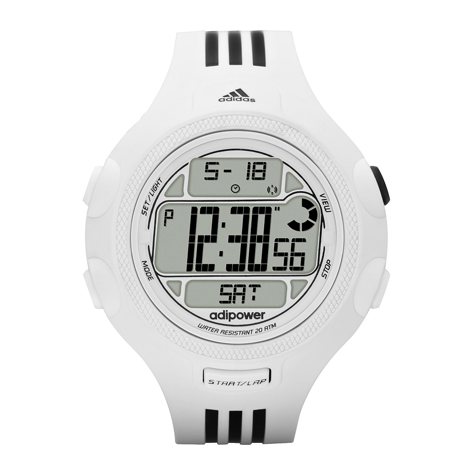 Adidas adiPower Mens High Performance White Digital 20ATM Sport Watch