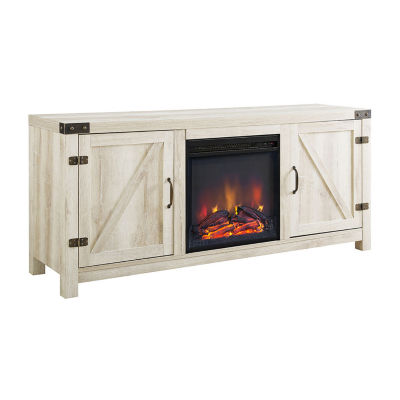 58 Barn Door Fireplace Tv Stand Jcpenney