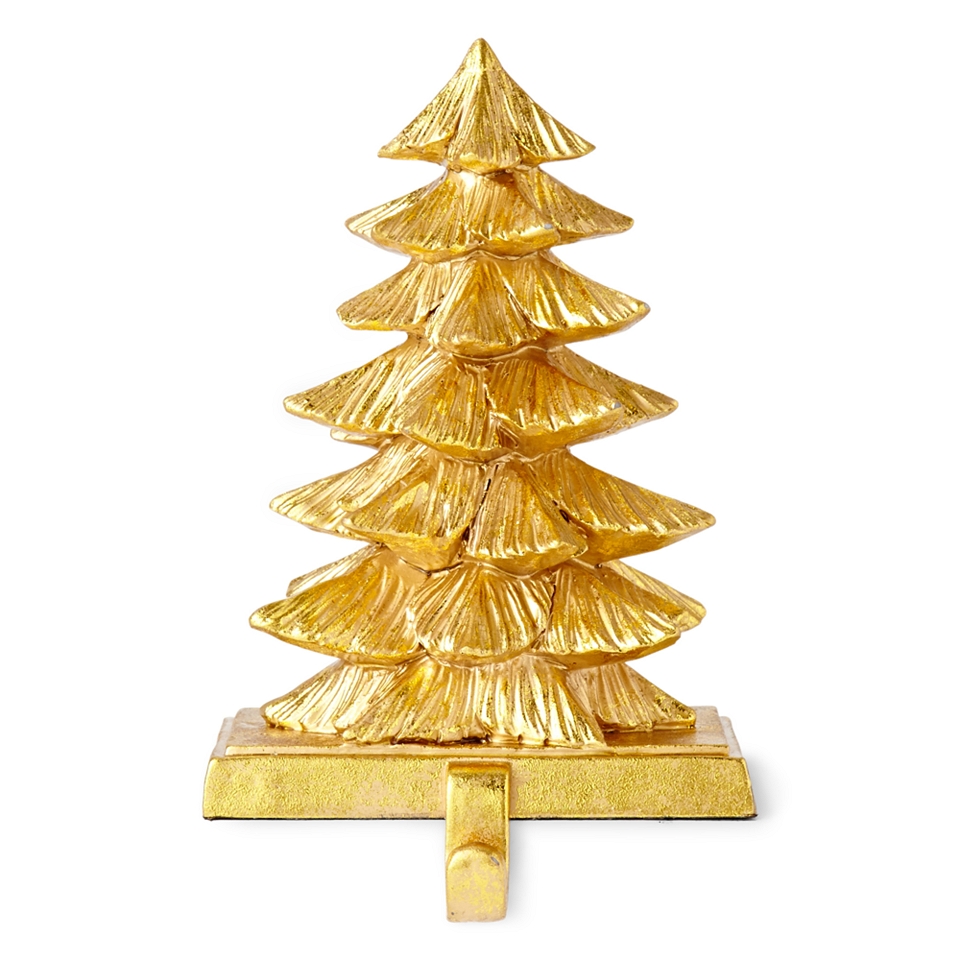 MARTHA STEWART MarthaHoliday Silent Night Gold Christmas Tree Stocking Holder
