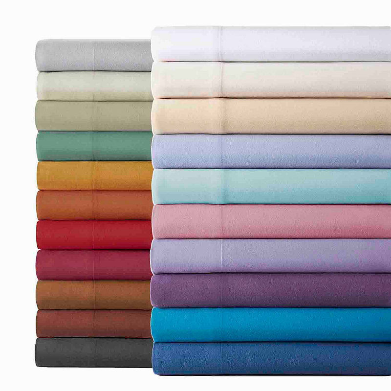 Micro Flannel Solid Sheet Set, Queen, Brown