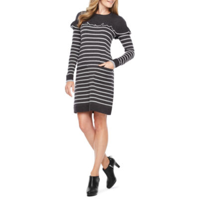 Bring Comfortable Jessica Howard Long-sleeve Striped Sweater Dress ...
