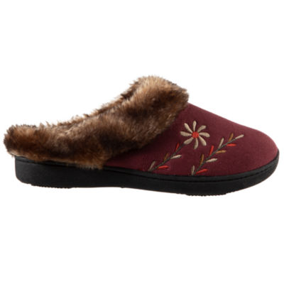 isotoner microsuede bootie slippers with 360 memory foam