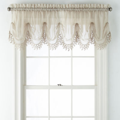 Liz Claiborne® Lisette Sheer Imperial Beaded Valance-JCPenney