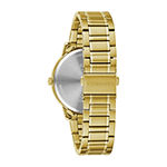 Caravelle Designed By Bulova Mens Gold Tone Stainless Steel Bracelet Watch 44a114