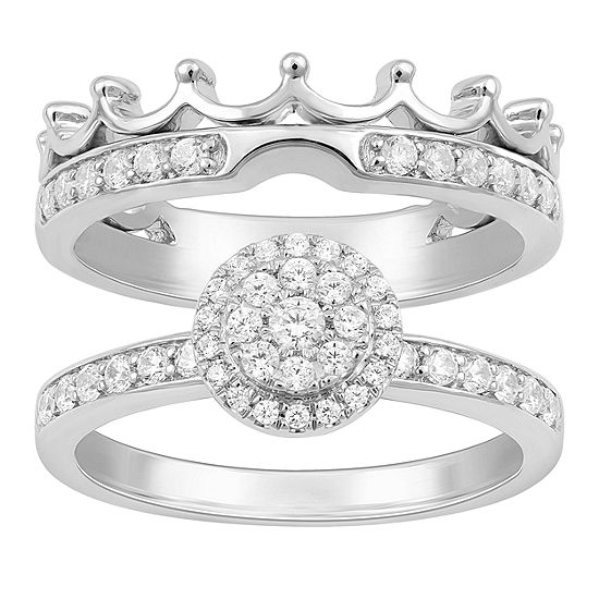 Enchanted Disney Fine Jewelry Womens 1 2 Ct T W Genuine Diamond
