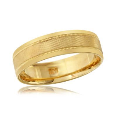 Mens 6mm 10k Gold Wedding Band Jcpenney