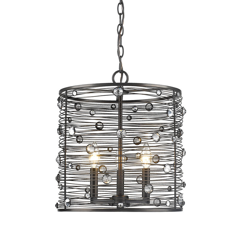 Bijoux 3-Light Pendant In Brushed Etruscan Bronze, Brown