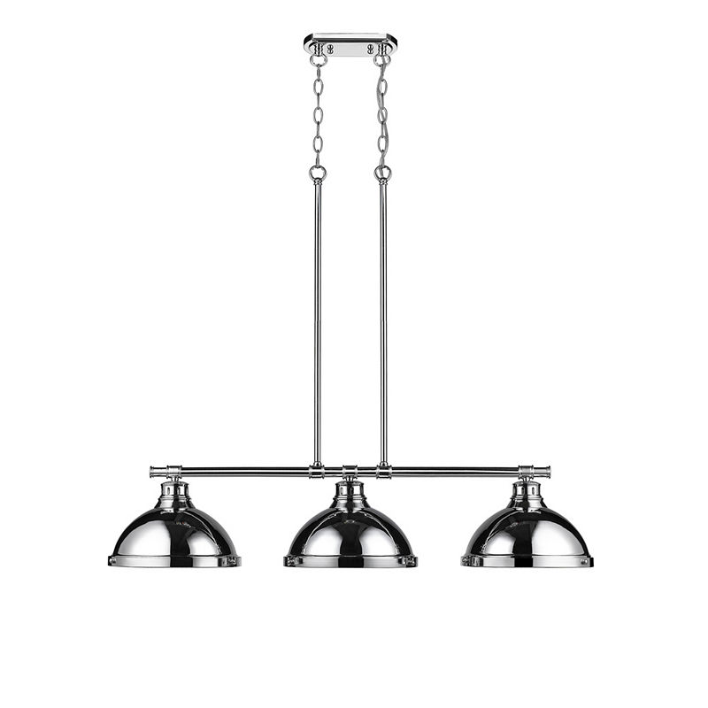 Duncan 3-Light Linear Pendant In Chrome, Silver