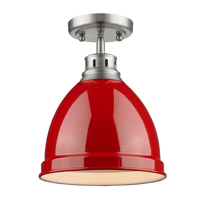 Duncan Flush Mount In Pewter, Silver