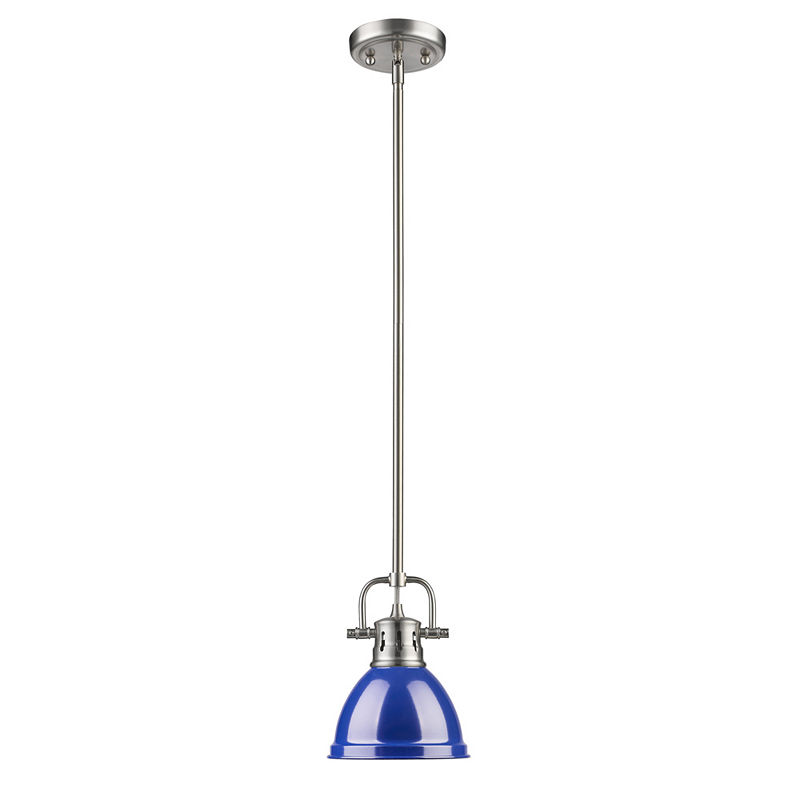 Duncan Mini Pendant With Rod In Pewter, Silver