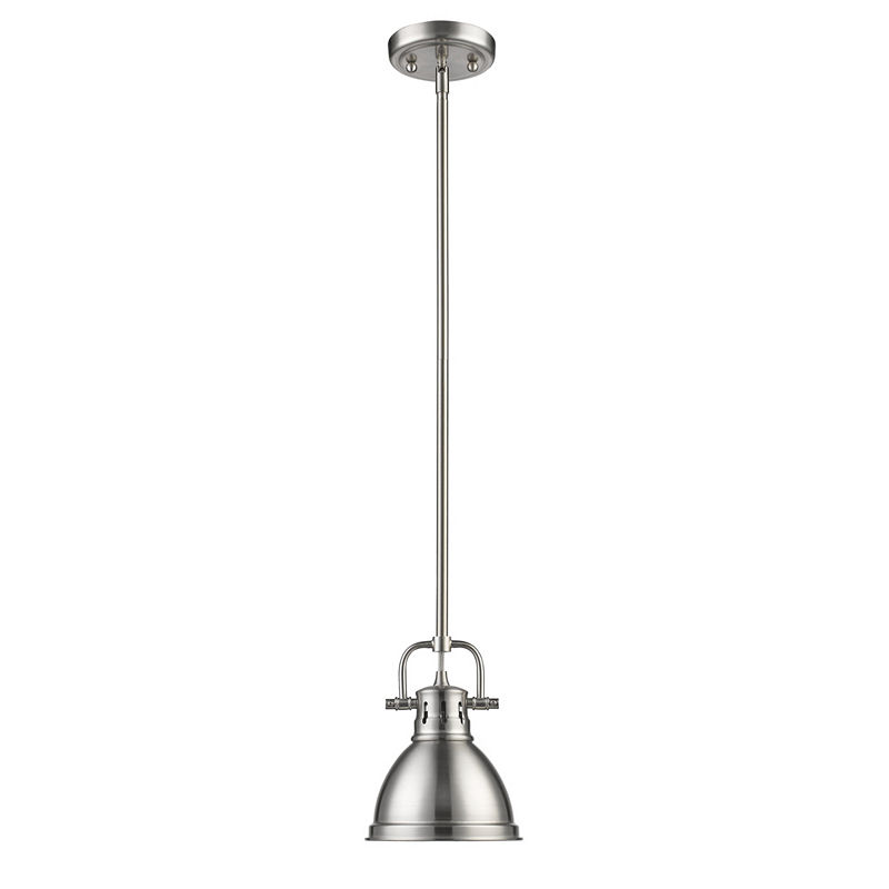 Duncan Mini Pendant With Rod In Pewter, Silver