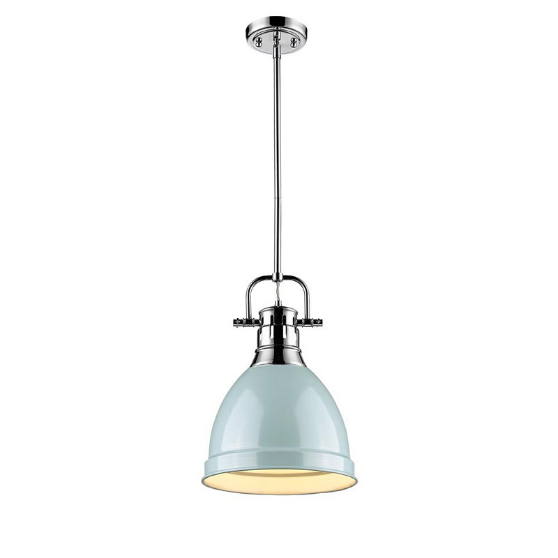 Duncan Small Pendant With Rod In Chrome, Silver