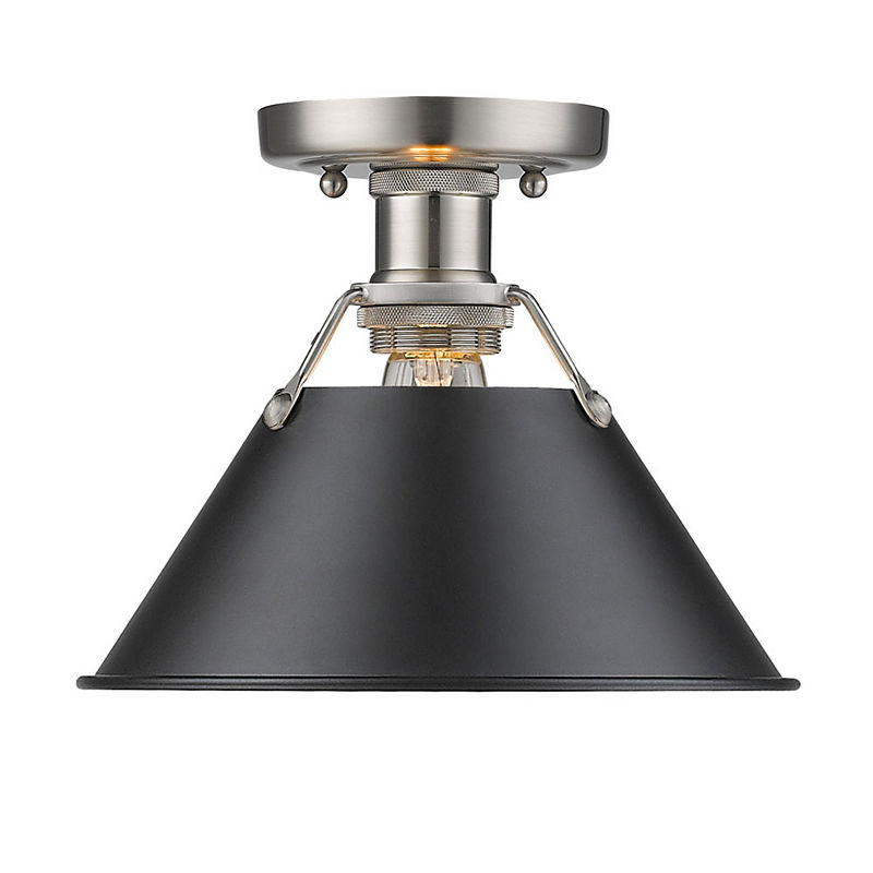 Orwell Flush Mount In Pewter, Silver