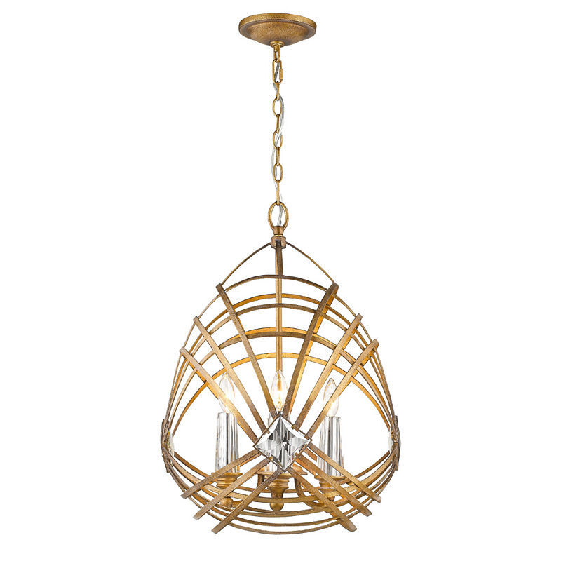 Signet 4-Light Pendant In Royal Gold, Yellow