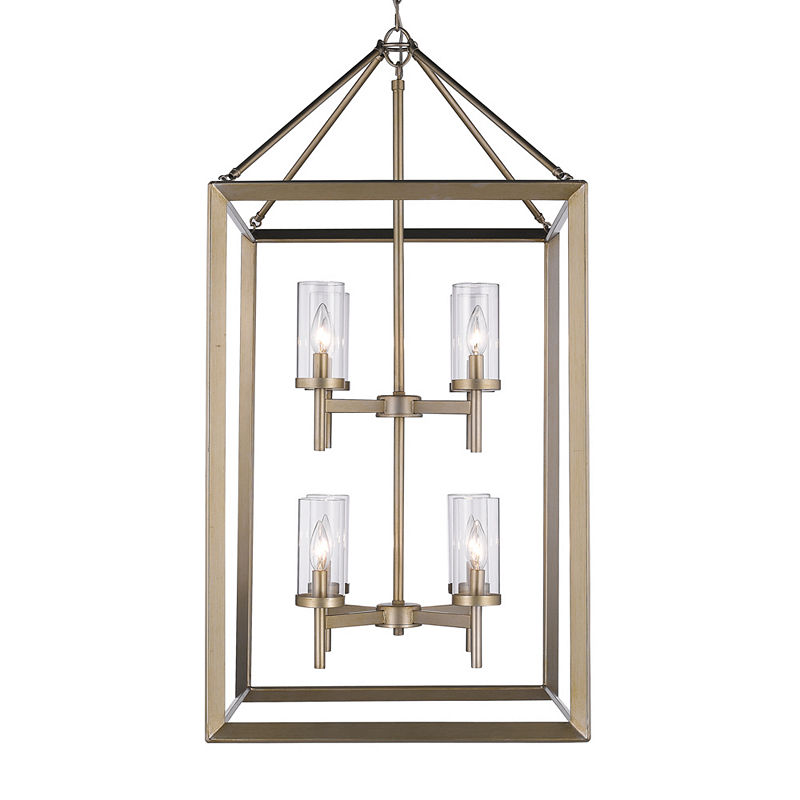 Smyth 8-Light Pendant In White Gold, Yellow