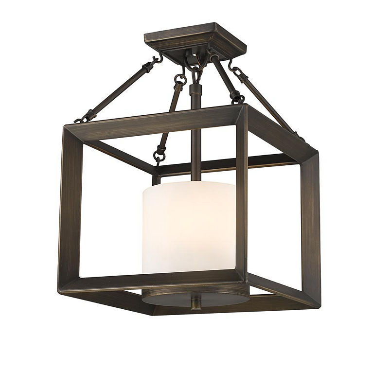 Smyth Converible Semi-Flush In Gunmetal Bronze, Brown