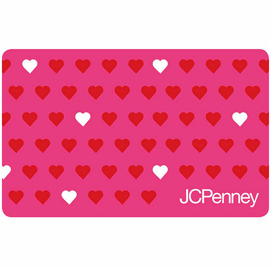 Red And White Hearts Gift Card