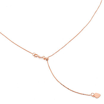 10K Rose Gold 22 Inch Solid Box Chain Necklace