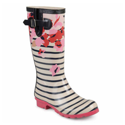 Journee Collection Womens Mist Rain Boots Water Resistant Block Heel