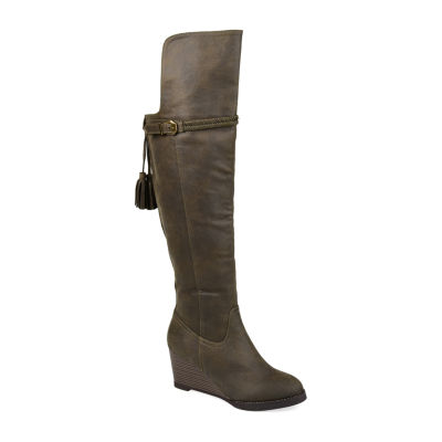 wide calf suede boots womens