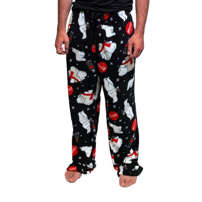 Coca-Cola Men's Plush Pajama Pants, Color: Black - JCPenney