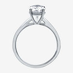 Womens 2 CT. T.W. Lab Grown White Diamond 14K White Gold Pear Solitaire Engagement Ring