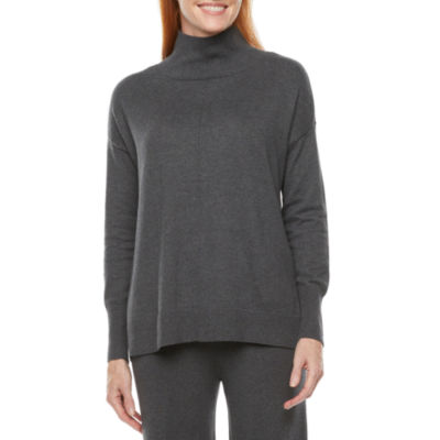 Stylus Womens Mock Neck Long Sleeve Pullover Sweater