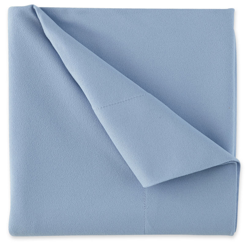 Micro Flannel Solid Sheet Set, King, Blue