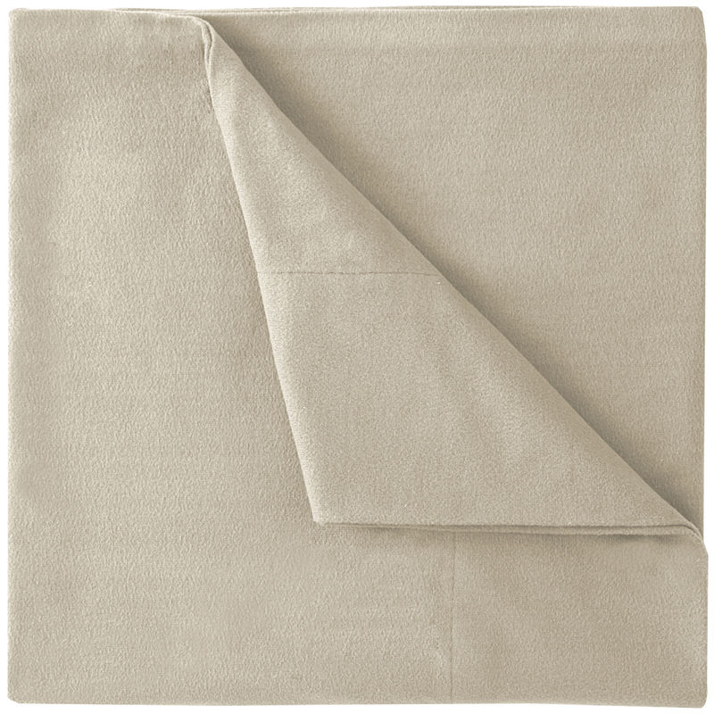 Micro Flannel Solid Sheet Set, Full, Beige