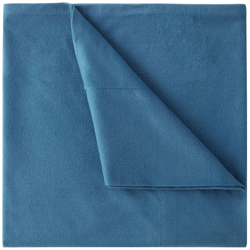 Micro Flannel Solid Sheet Set, Full, Blue