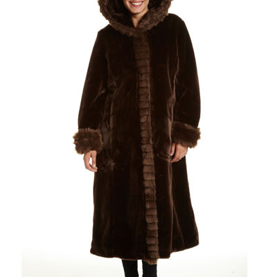 ExcelledÂ® Faux-Fur Long Solid Coat