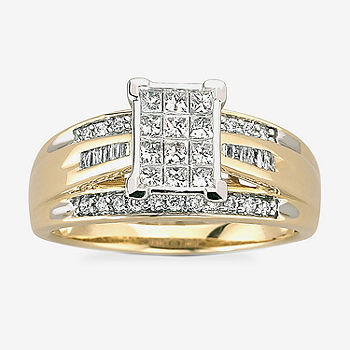 1/2 CT. TW Genuine 10K Gold Diamond Bridal Ring