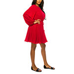 Premier Amour Long Sleeve Fit + Flare Dress