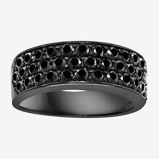Effy  Mens Genuine Black Spinel Sterling Silver Fashion Ring