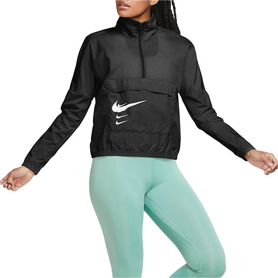 Download Nike Womens Mock Neck Long Sleeve Hoodie, Color: Black ...