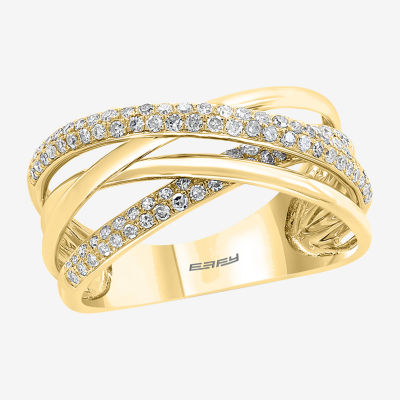 Effy  Womens 3/8 CT. T.W. Genuine Diamond 14K Gold Cocktail Ring