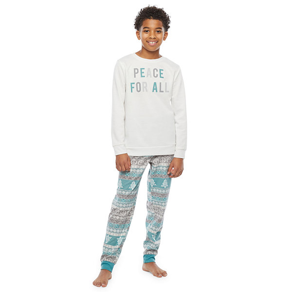 North Pole Trading Co. Nordic Fairisle Little & Big Boys 2-pc. Christmas Pajama Set
