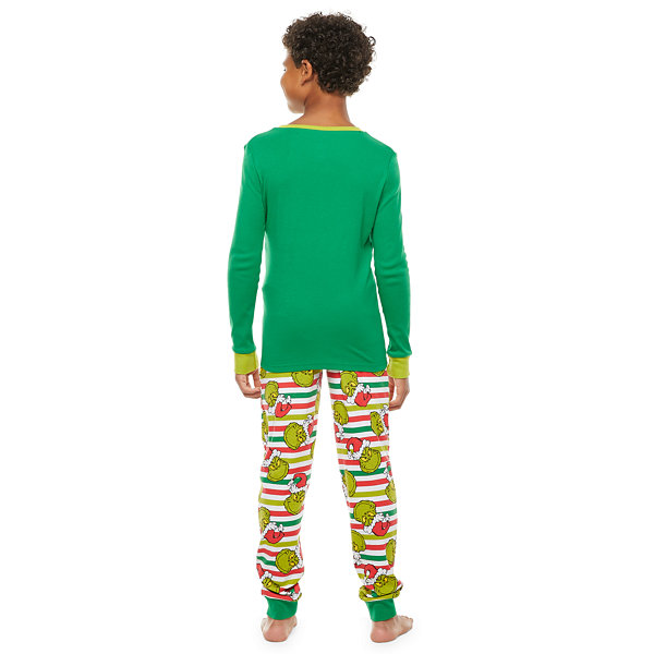 Dr. Seuss Grinch Family Matching Pajamas Little & Big Unisex 2-pc. Pajama Set