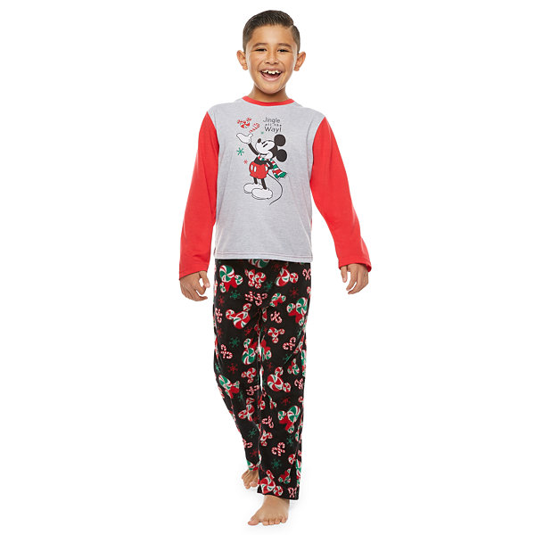 Disney Mickey Family Matching Pajamas Little & Big Girls 2-pc. Mickey Mouse Christmas Pajama Set