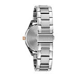 Caravelle Designed By Bulova Womens Silver Tone Stainless Steel Bracelet Watch 45l178