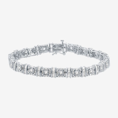 5 Ct T W Genuine White Diamond 10k White Gold Tennis Bracelet Jcpenney