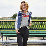 Levi’s® Hybrid Jacket, Tee, 720 Super-Skinny High-Rise Jeans & Arizona Shoes