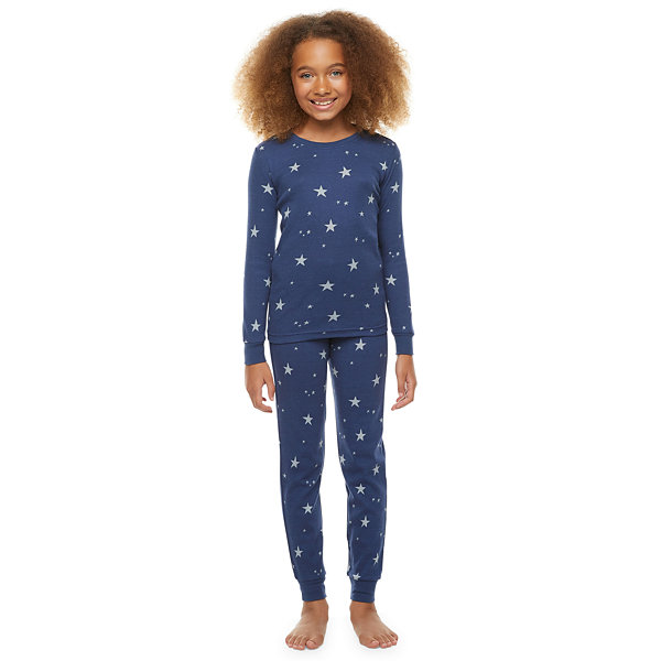 North Pole Trading Co. Celestial Winter Little & Big Girls 2-pc. Christmas Pajama Set
