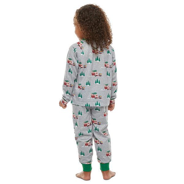 North Pole Trading Co. Christmas Camper Unisex Long Sleeve 2-pc. Pant Pajama Set