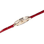 Disney Beauty and the Beast Womens Red Leather Strap Watch Wds000315