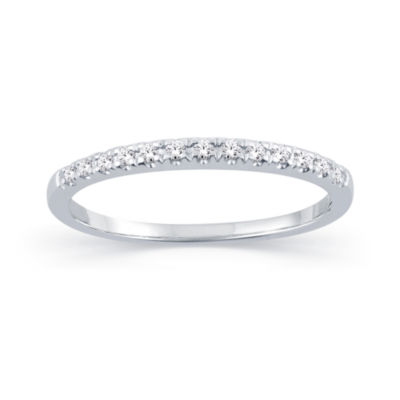 1/10 CT. T.W. Genuine White Diamond 10K Gold Round Wedding Band JCPenney